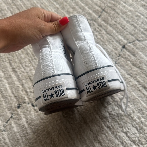 Converse All Star White High-Tops - Picture 4 of 7